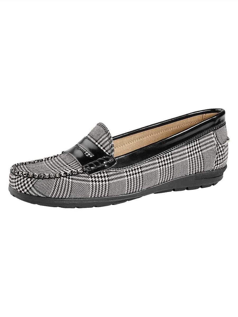 Women'S Shoes Vamos | Moccasins In Glen Check Look