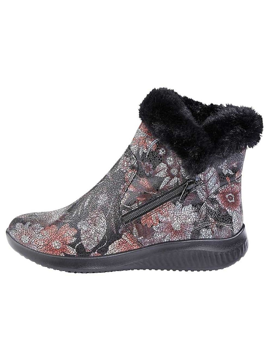 Women'S Shoes Vamos | Ankle Boots In A Floral Look