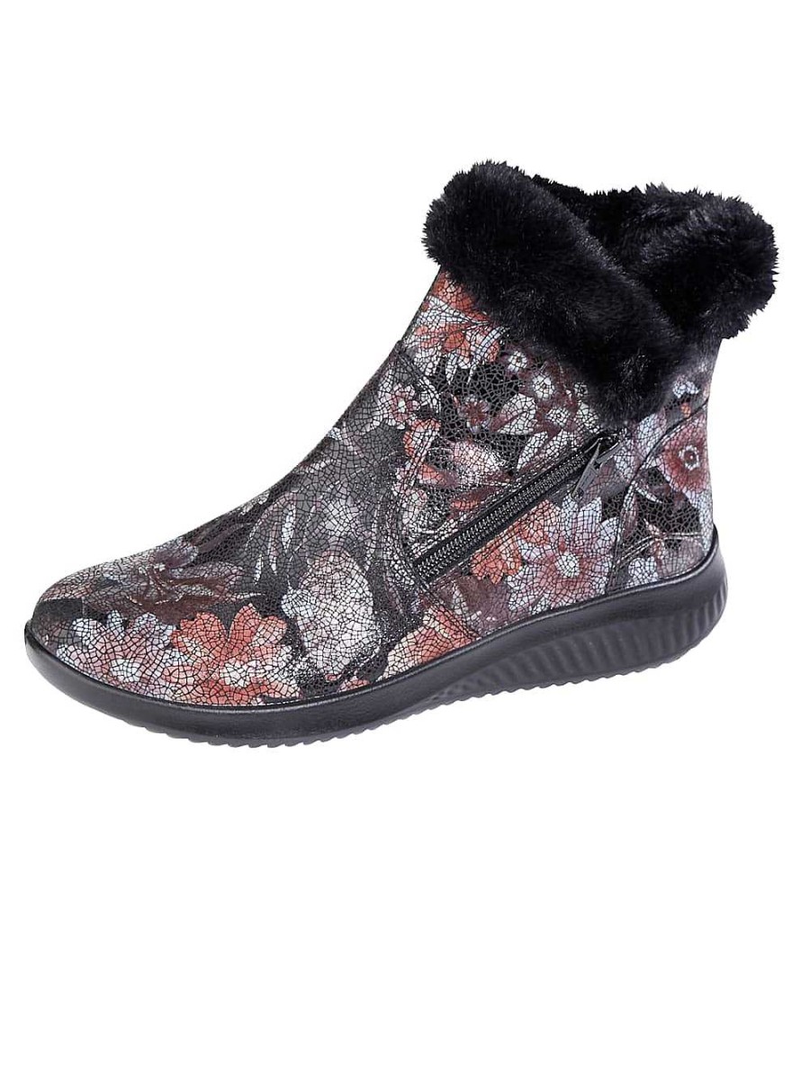 Women'S Shoes Vamos | Ankle Boots In A Floral Look