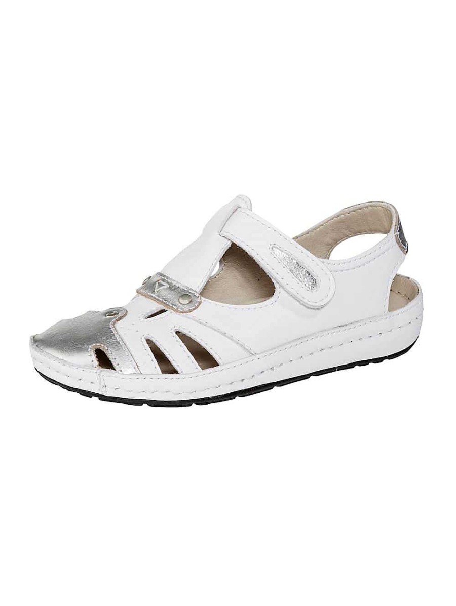 Women'S Shoes Vamos | Velcro Slippers In A Two-Tone Look